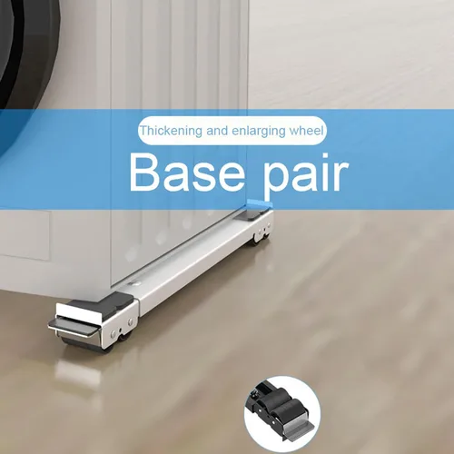 Vista 5 de TOPINCN 2pcs Washing Machine Mobile Roller Heavy Duty Washing Machine Mobile RollerStable Base Non Slip Pads