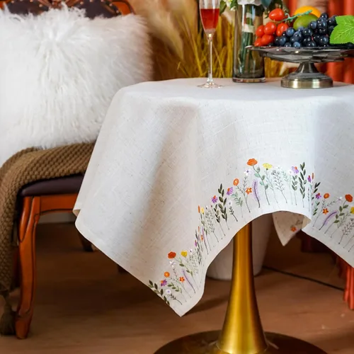 Vista 5 de ARTABLE Mantel pequeño de encaje de macramé de otoño y Navidad, para Acción de Gracias, al aire libre, granja, rústico, cocina, fiesta, cumpleaños