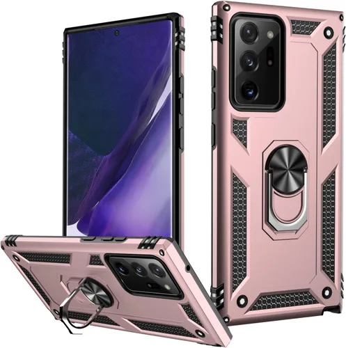 Vista 30 de LUMARKE Funda protectora para Galaxy Note 10, pasa 16 pies, prueba de caídas de grado militar, resistente con soporte de anillo magnético, Negro