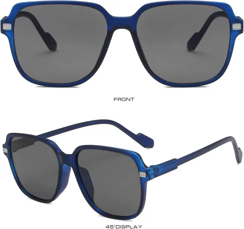 Vista 2 de Gafas de sol polarizadas plegables para mujer, modernas, fáciles de llevar, clásicas, con forma redonda, marco cuadrado, antirreflejos, gafas de sol