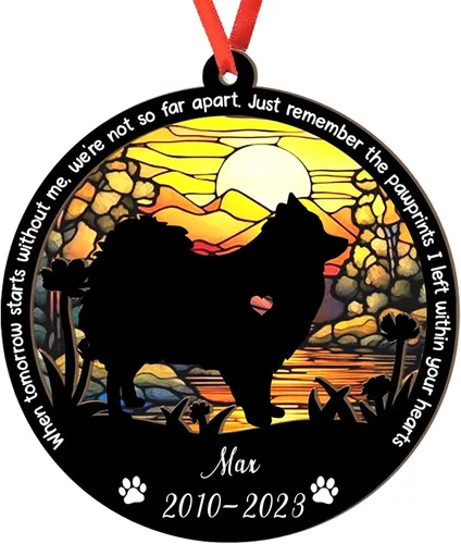 Vista 38 de Adorno personalizado para atrapasoles de sabueso afgano, adorno de Navidad de sabueso afgano – Regalo para perro amante, sabueso afgano