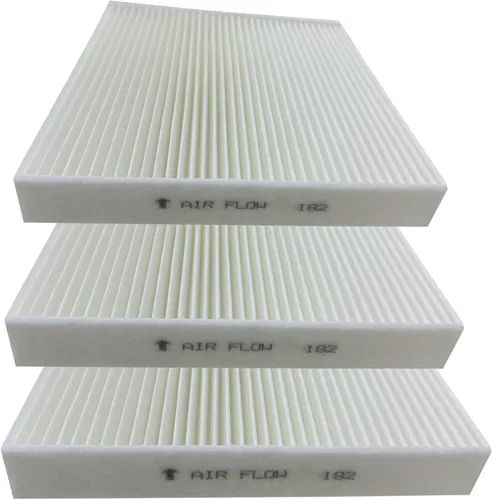 Vista 2 de Paquete de 3 filtros de aire para cabina BW182 blancos para Civic, CR-V, CR-Z, Fit, HR-V, Insight. Reemplazo para CF11182, CP182, 80292-TF0-G01