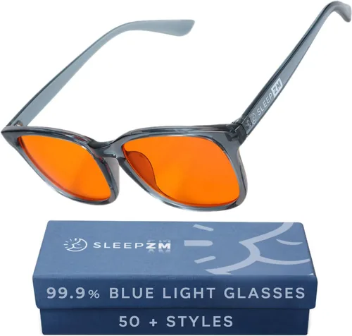 Vista 43 de Sleep ZM Blue Light Blocking & Light Sensitivity Glasses - 8 Lens Types for Comfort, Relaxation, Sleep & Relief - 50+ Styles
