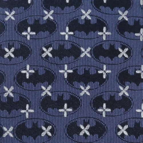Vista 3 de Cufflinks Inc. Corbatas de seda de Batman, azul (Blue Cross)