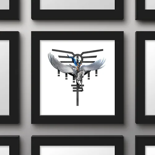 Vista 3 de Gallery Pops Marvel Thor: Love and Thunder - Arte de pared con icono de rey Valkyrie, versión enmarcada negra, 12 x 12 pulgadas