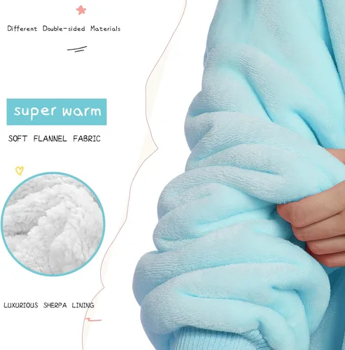 Vista 5 de Aemilas Wearable Blanket Hoodie - Warm Sherpa Blanket Sweatshirt as Gifts for Adult Women Mom Men, One Size Fits All