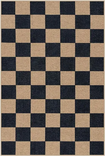 Vista 9 de Lahome Alfombra de yute a cuadros fácil 2'x3', alfombra pequeña para entrada, antideslizante, alfombra para la puerta delantera de la cocina