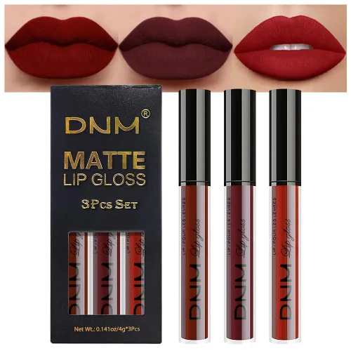 Vista 26 de AMY'S DIARY Juego de 3 Lápices Labiales Líquidos Mate Rojo Brillante, Tinte de Labios de Larga Duración 24 Horas Impermeable, Juego de Regalo de 05