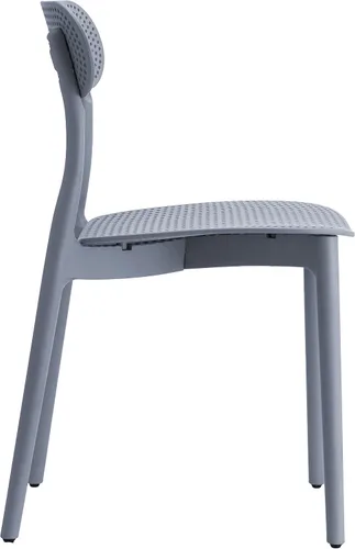 Vista 3 de Silla moderna Zuho para interiores y exteriores (2, gris ancla)