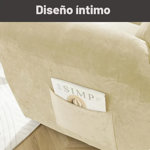 Vista 5 de NORTHERN BROTHERS Fundas para sillas reclinables, fundas elásticas para sofá reclinable, fundas de terciopelo para silla Lazy Boy, funda de sofá