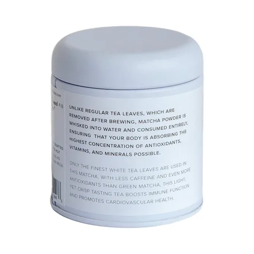 Vista 2 de Polvo de té blanco matcha, puro 1 oz, el primer sorbo de té, The Spice Hut
