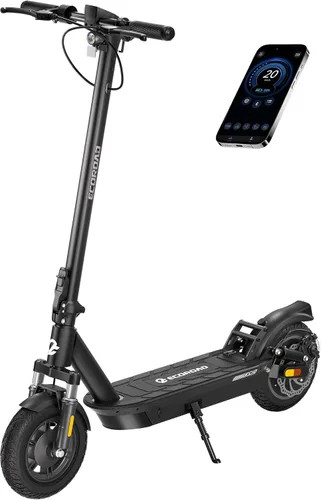 Vista 10 de ECOROAD Scooter eléctrico para adultos, motor de 750 W y 25 MPH y 30-35 millas de largo alcance, neumáticos de 8.5 y 10 pulgadas con doble