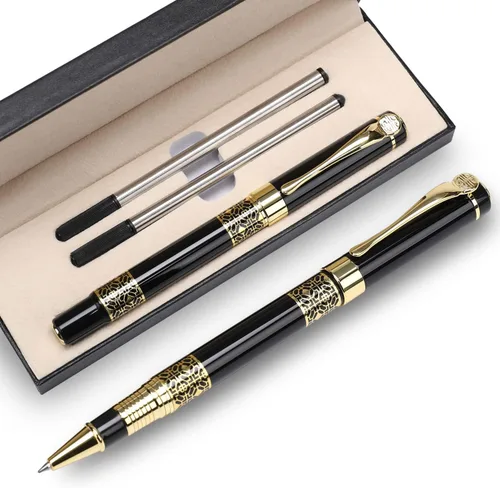 Vista 10 de YIVONKA Bolígrafo de Repuesto Negro, Bolígrafo de Lujo de Estilo Clásico Retro, Mejor Juego de Bolígrafos de Regalo para Hombres y Mujeres