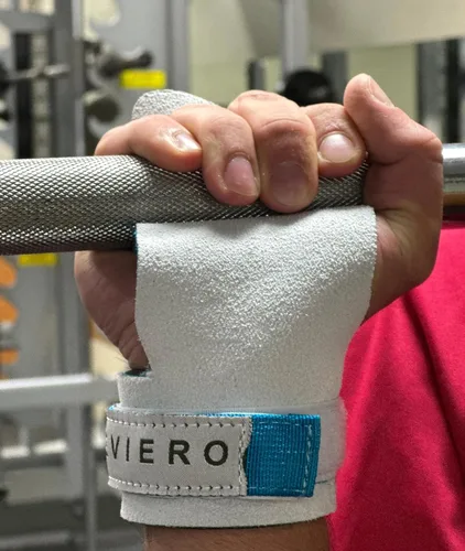 Vista 3 de Woddies - Puños de gimnasia para crossfit, dominadas, levantamiento de pesas, cuero suave, ajuste cómodo, agarre WOD duradero para adultos