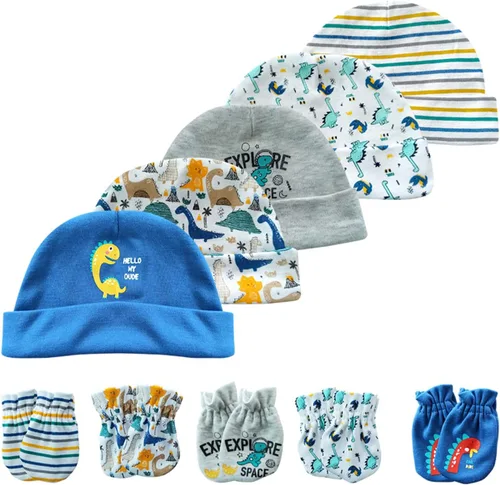 Vista 17 de MAMIMAKA Conjunto de gorro y manoplas para bebé recién nacido, gorras para bebés, niños y niñas de 0 a 6 meses, 100% algodón Oso/Marrón/Beige Hpgm34