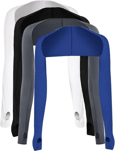 Vista 10 de 4 piezas de protección UV, chal de sol, manga de enfriamiento para brazo con orificio para el pulgar para mujeres y hombres, ciclismo, conducción