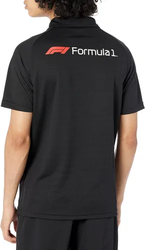 Vista 2 de Ferrari Scuderia F1 - Polo para hombre, diseño de bandera italiana, color negro y rojo