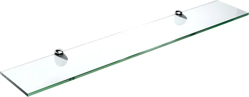 Vista 5 de Spancraft Glass P-4.75x12 - Estante de cristal de pavo real de latón, latón, 4.75" x 12
