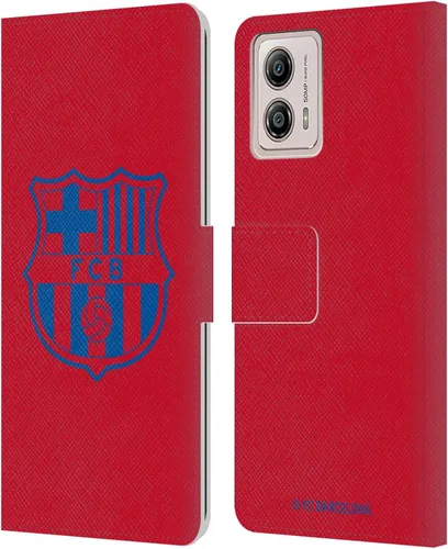 Vista 7 de Head Case Designs Funda de piel con licencia oficial del FC Barcelona Barca Crest Patterns, tipo cartera, compatible con Motorola Moto G53 5G