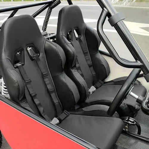 Vista 7 de Yakitoko Universal Set de arnés de seguridad de 4 puntos 2" Negro, se adapta a Go Kart, UTV, ATV, carreras