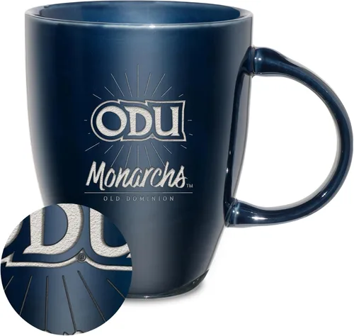 Vista 106 de Rico Industries - Taza de lustre cerámico con grabado láser de la NCAA de 18oz - Café-Té