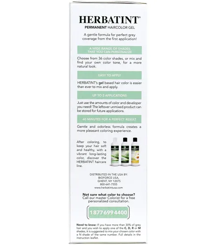 Vista 6 de Herbatint Gel permanente para teñir el cabello a base de hierbas 8N Rubio Claro - 4.6 fl oz