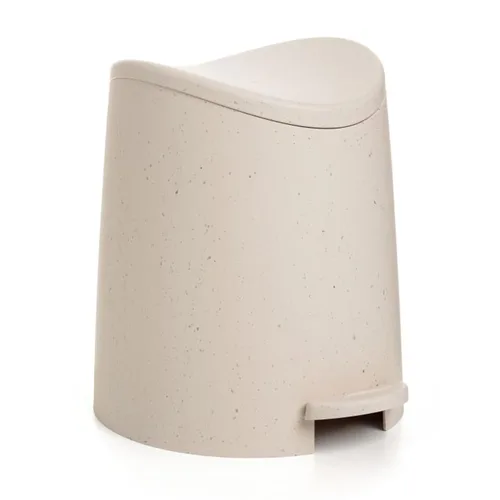 Vista 15 de Superio MIni - Basurero de plástico con tapa, 3 litros, color negro, moderno, curvado, con pedal de pie, mini cubo de basura de cocina, cierre