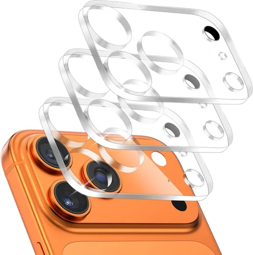 Vista 9 de imluckies Protector de lente de cámara para iPhone 12 Pro Max de 6.7 pulgadas, vidrio templado transparente HD y dureza 9H, compatible con fundas
