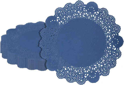 Vista 94 de Restaurantware Pastry Tek Blondas de Encaje de 4 x 4 Pulgadas 100 Vajilla Decorativa - Blondas de Mesa Desechables Redondas de Papel Negro