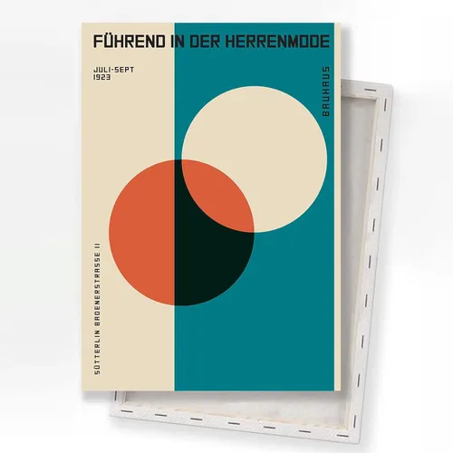 Vista 13 de Bauhaus - Arte de pared moderno de mediados de siglo, póster geométrico de Bauhaus, bloque de color azul y naranja, impresiones artísticas