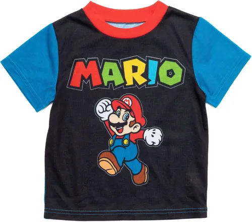Vista 2 de SUPER MARIO Nintendo Mario and Luigi - Conjunto de pijama y pantalones para dormir para niños pequeños