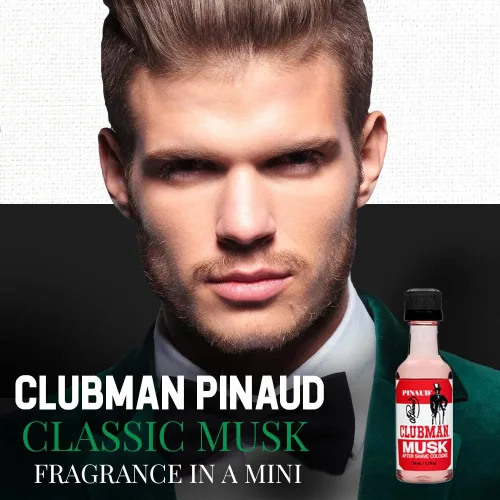 Vista 2 de Clubman Loción para después del afeitado de almizcle, enfría, tonifica, refresca la piel después del afeitado, 1.7 oz Almizcle clásico