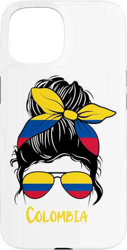 Vista 6 de Colombian Girl Bandana Glasses Flag Colors Latina Pride Case for iPhone 17
