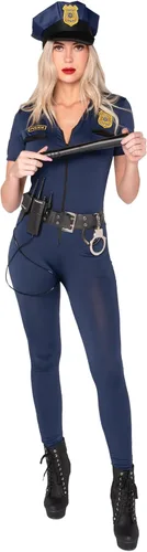 Vista 4 de Spooktacular Creations Disfraz de policía para mujeres adultas para fiesta de disfraces de Halloween juegos de rol de policía fiesta de cosplay