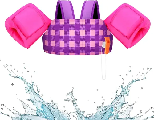 Vista 21 de HeySplash Chaleco de natación para niños pequeños, flotadores para niños de 22 a 44 libras/22 a 55 libras, chaqueta de natación para niños