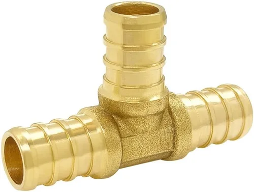 Vista 6 de Hooshing 5 unids 1/2 pulgada Tee PEX montaje Soild latón Barb Crimp accesorios para manguera de tubo PEX