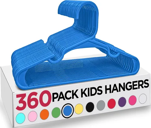 Vista 24 de Utopia Home Paquete de 20 Perchas para Niños - Perchas de Plástico para Bebé de 11.5 Pulgadas para Armario - Perchas para Niños para Ropa y Percha