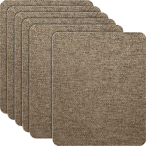 Vista 24 de Azobur Parche de reparación de sofá, 6 piezas de parches de microfibra, reparación de parches de tela autoadhesivos, aspecto lujoso, sofá de Beige
