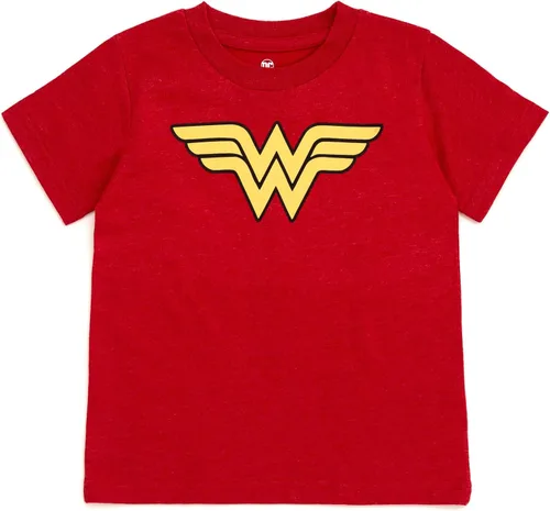 Vista 2 de DC Comics Camiseta familiar a juego de Batman Superman Wonder Woman de la Liga de la Justicia para bebés y adultos