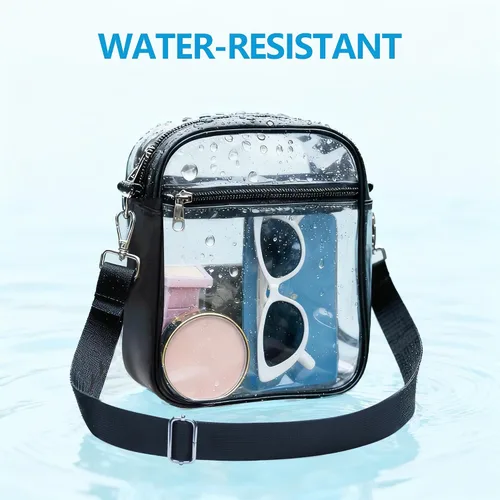 Vista 6 de Paxiland Clear Bag for Stadium Events Clear Purse Transparent Handbag for Sports Concerts Work Festival