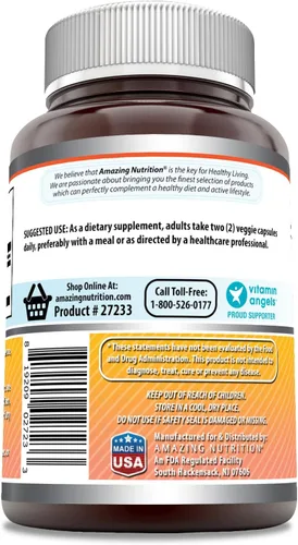 Vista 3 de Amazing Formulas - Suplemento de berberina, 1200 mg por porción, cápsulas vegetarianas, sin OMG, sin gluten, fabricado en Estados Unidos