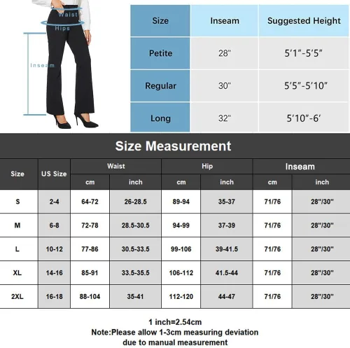 Vista 3 de VANGULL Women's Stretchy Bootcut Dress Pants with 4 Pockets Regular for Office Work Business