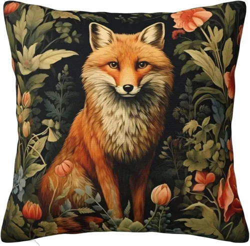 Vista 45 de Fundas de almohada William Morris diseño Strawberry Thief, fundas de almohada decorativas suaves para exteriores, fundas de almohada para decoración