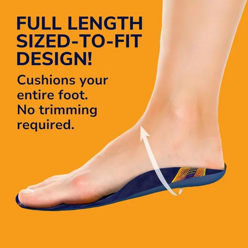Vista 4 de Dr. Scholl's - Plantillas para aliviar el dolor de la fascitis plantar, con soporte para el arco del pie, se adaptan al tamaño del zapato