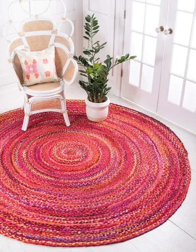 Vista 28 de Unique Loom Colección Trenzada Chindi - Alfombra de área (1 pie 2 pulgadas x 6 pies 1 pulgada, pasillo, multi/azul)