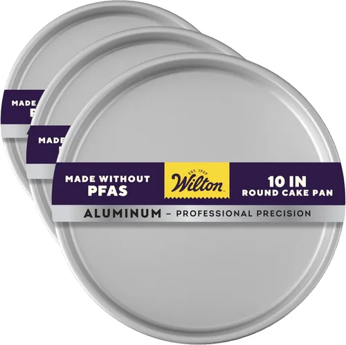 Vista 7 de Wilton - Juego de moldes redondos de aluminio, sin PFAS, 4 piezas