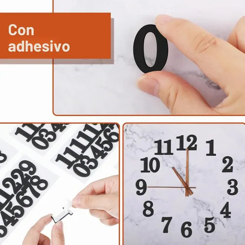 Vista 4 de Jetec - Kit de números de reloj de madera de 75 piezas en 5