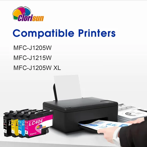 Vista 2 de Clorisun LC404 - Cartuchos de tinta compatibles con impresora Brother MFC-J1205W compatibles con impresora Brother MFC-J1205W MFC-J1215W MFC-J1205W