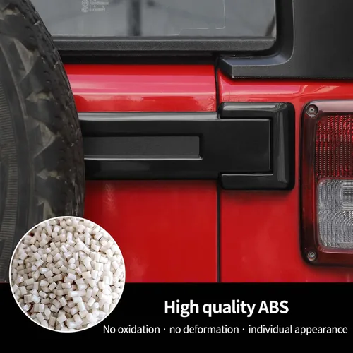 Vista 6 de Hoolcar Bisagra de puerta del capó del motor, bisagra de la puerta trasera, cubierta de bisagra de puerta de ABS, accesorios para exteriores Negro