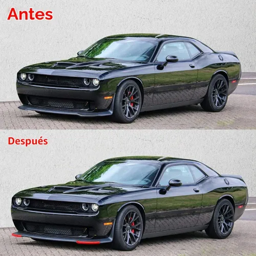 Vista 9 de JDMON Protector de parachoques delantero compatible con Dodge Challenger SRT Hellcat 2015-2021 2015 2016 2017 2018 2019 2020 2021, accesorios SRT